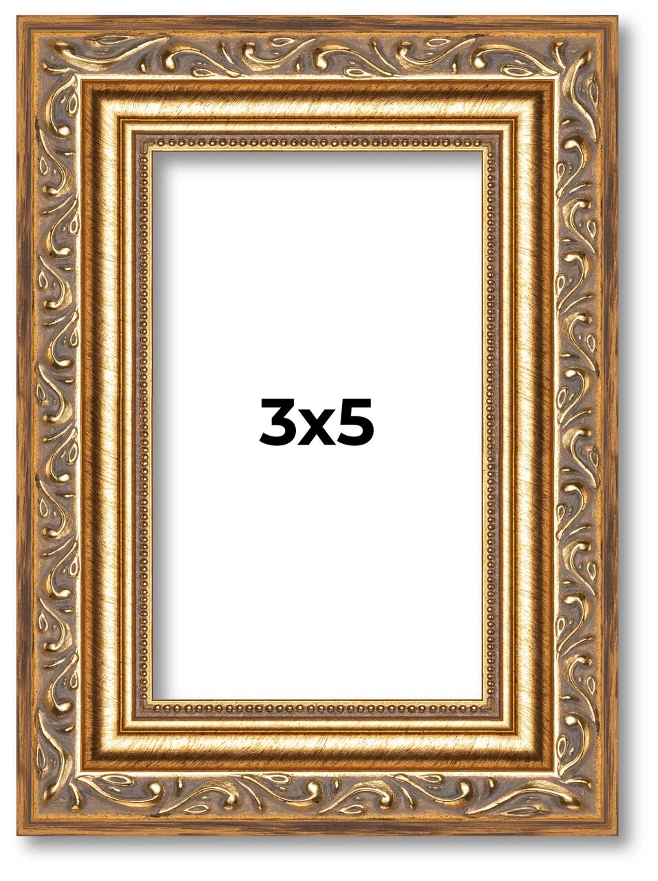 3x5 Museum-Quality Picture Frame with UV-Resistant Acrylic & Acid-Free Backing, Available in 4 Finishes - Gold, Silver, Bronze, and Black